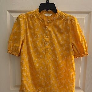 Lucky Brand Mustard Floral Top
